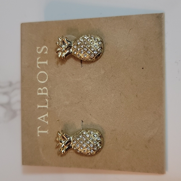 Talbots Jewelry - Talbots Rhinestone Pineapple Post Earrings